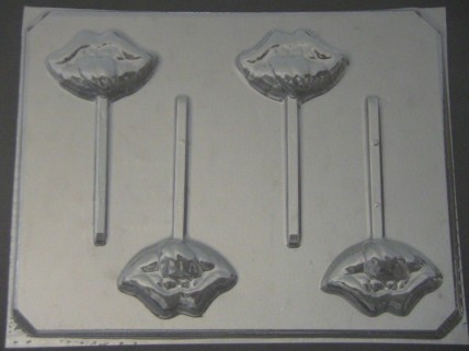 234x Mouth with Tongue Rock and Roll Chocolate or Hard Candy Lollipop Mold